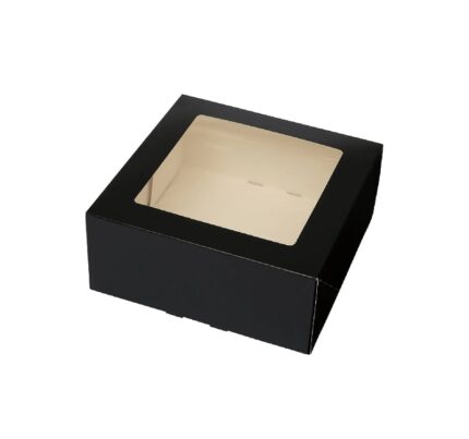 Kutija za torte s prozorom 200x200x90 crna [10 kom/pak]