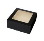 Kutija za torte s prozorom 250x250x90 mm crna [10 kom/pak]