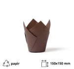 Papirnate košarice za muffine TULIP 150×150 smeđa