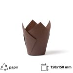 Papirnate košarice za muffine TULIP 150x150 smeđa