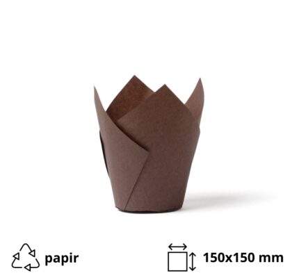 Papirnate košarice za muffine TULIP 150×150 smeđa