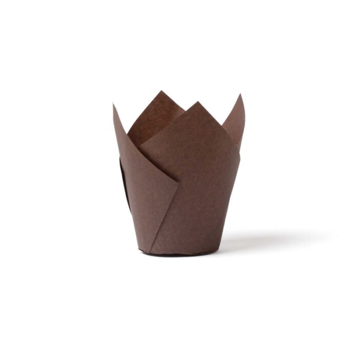 Papirnate košarice za muffine TULIP 150×150 smeđa
