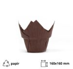 Papirnate košarice za muffine TULIP STEP 160×160 smeđa