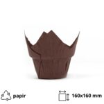 Papirnate košarice za muffine TULIP STEP 160x160 smeđa