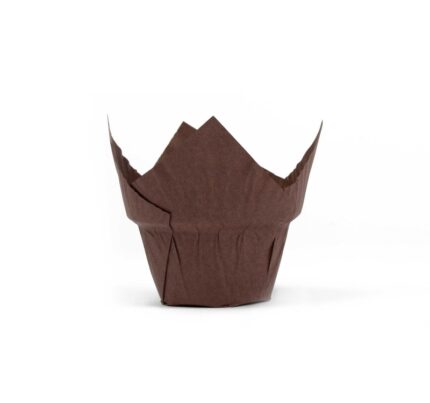 Papirnate košarice za muffine TULIP STEP 160×160 smeđa
