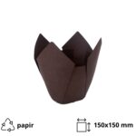 Papirnate košarice za muffine TULIP 150x150 smeđa
