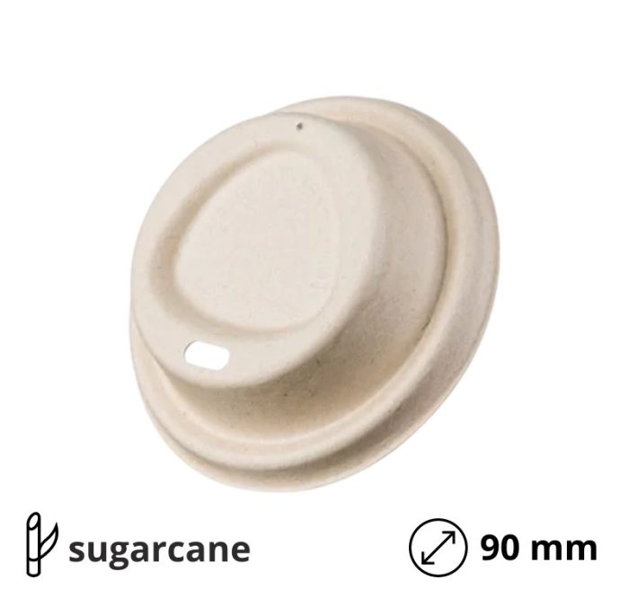Poklopac s rupom sugarcane d=90 mm, bež 50 kom