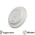 Poklopac  sa zatvaračem sugarcane d=80 mm, bijela 50 kom