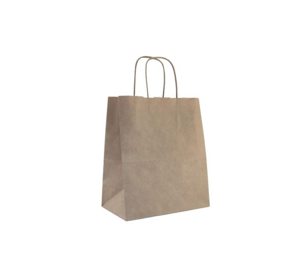 Papirnata vrećica s uvijenim ručkama 260х170х255 mm kraft 300 kom/pak
