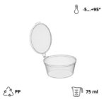 Posuda za umake sa poklopcem PP 75 ml 50 kom