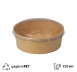 Papirnata posuda 750 ml sa poklopcem PET 50 kom