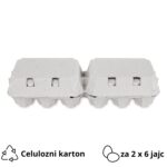 Kutija za 2x6 jaja pulpa kartona, siva [50 kom/pak]