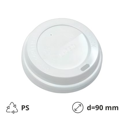 Poklopac s rupom PS d=90 mm, bijeli 100 kom