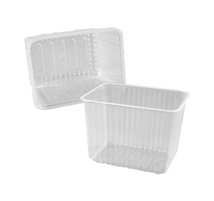 Posuda РР 2000 ml 179х132х126 mm prozirna, bez poklopca [50 kom/pak]