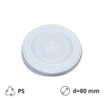 Ravan poklopac s rupom za slamčicu d=80 mm 100 kom