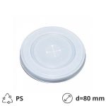 Ravan poklopac s rupom za slamčicu d=80 mm 100 kom