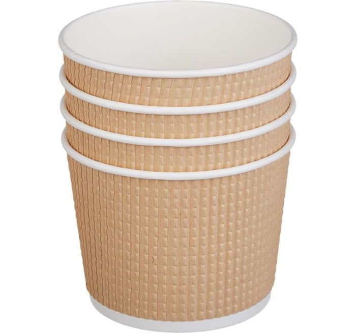 Papirnata posuda Tambien ECO 520 ml d=110 mm h=84,5 mm valoviti kraft, točkasta, bez poklopca 25 kom
