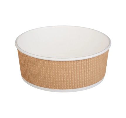 Papirnata posuda Tambien ECO 1090 ml d=166 mm h=65 mm kraft, točkasta, bez poklopca [25 kom/pak]