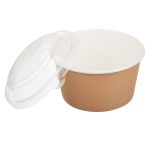Posuda papirnata Tambien ECO 380ml d=110 mm, h=60mm Kraft, s poklopcem, 50 kom (komplet)