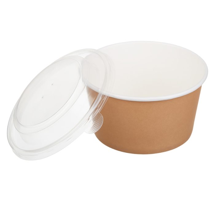 Posuda papirnata Tambien ECO 720ml d=135 mm, h=68mm kraft, za poklopcem, 50 kom (komplet)