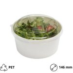 Poklopac PET za posudu papirnatu 750 ml d=146 mm [50 kom/pak]