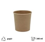 Papirnata posuda Tambien ECO 340 ml d=90 mm h=85 mm kraft, bez poklopca [25 kom/pak]