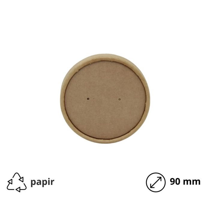 Poklopac papirnati Tambien ECO d=90 mm kraft [25 kom/pak]