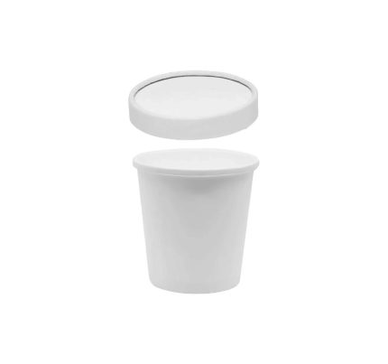 Papirnata posuda za juhu BioBox 440 ml d=98 mm h= 99 mm bijela, 50 kom (komplet)