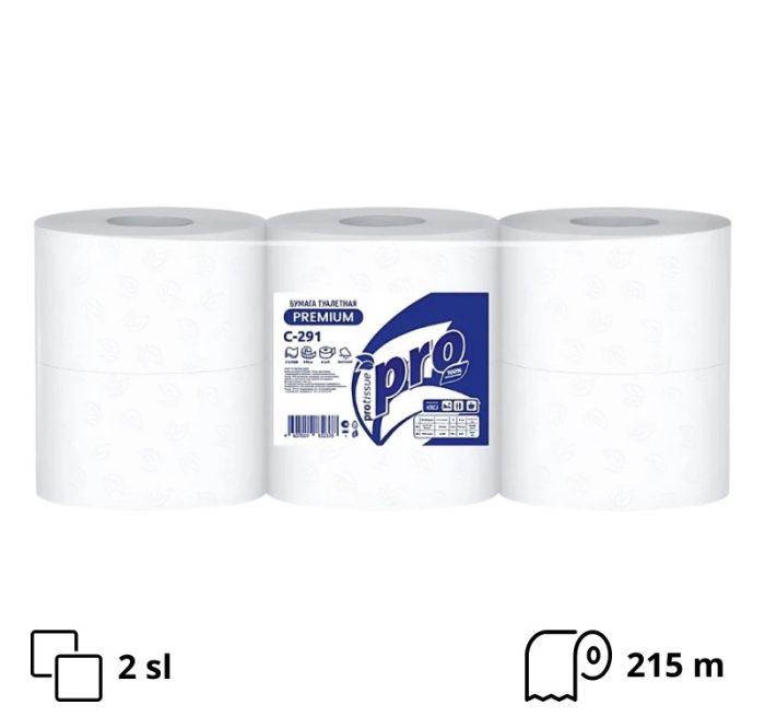 Toaletni papir 2 sl PROtissue Premium 215 m bijeli