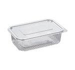 Posuda s ravnim poklopcem rPET 750 ml 128x194x53 mm prozirna [100 kom/pak]