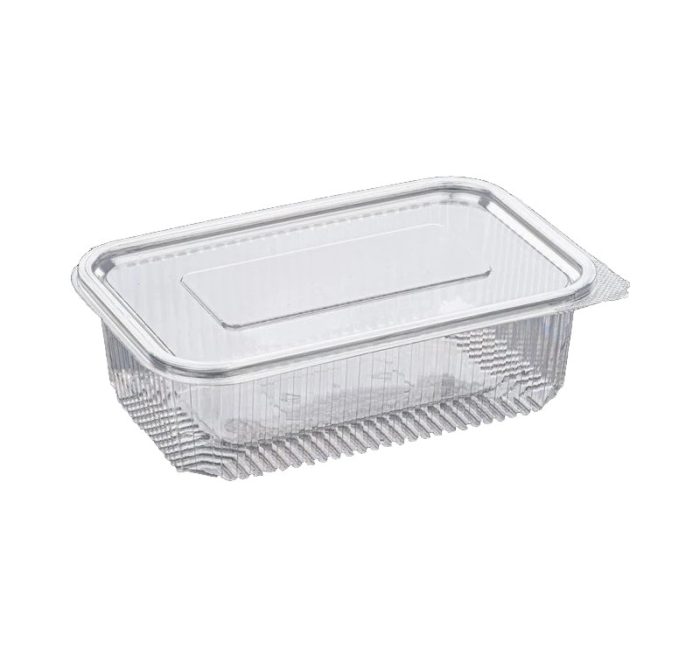 Posuda s ravnim poklopcem rPET 750 ml 128x194x53 mm prozirna [100 kom/pak]
