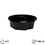 Posuda PET 200 ml d=116 mm h=38 mm crna, bez poklopca [100 kom/pak]