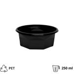 Posuda PET 250 ml d=116 mm h=45 mm crna, bez poklopca [100 kom/pak]