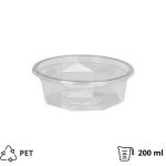 Posuda PET 200 ml d=116 mm h=38 mm prozirna, bez poklopca [100 kom/pak]