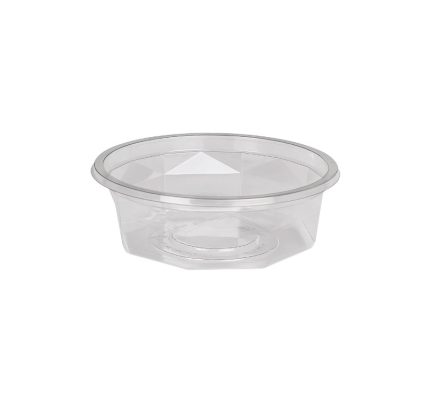 Posuda PET 200 ml d=116 mm h=38 mm prozirna, bez poklopca [100 kom/pak]