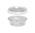 Posuda PET 200 ml d=116 mm h=38 mm prozirna za poklopcem, 100 kom (komplet)