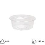 Posuda PET 250 ml d=116 mm h=45 mm prozirna, bez poklopca [100 kom/pak]