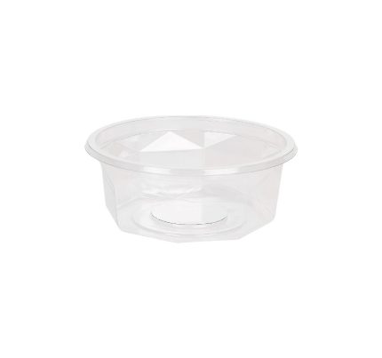 Posuda PET 250 ml d=116 mm h=45 mm prozirna, bez poklopca [100 kom/pak]
