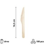 Dreveni nož 165 mm 100 kom/pak