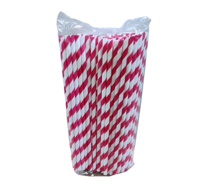 Slamke papirnate l=197 mm d=6 mm lolipop 100 kom