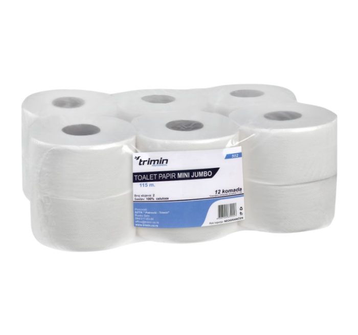Toaletni papir v roli 2 sl 115 m bieli [12 kom/pak]