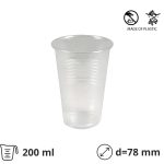 Čaša PP 200 ml prozirna 100 kom