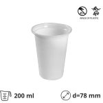 Čaša PP 200 ml bjela 100 kom