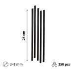 Slamke plastične l=240 mm d=8 mm crne 250 kom/pak