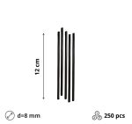 Slamke plastične l=120 mm d=8 mm crne 250 kom/pak