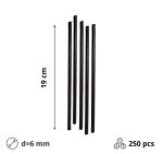 Slamke plastične l=190 mm d=6 mm crne 250 kom/pak