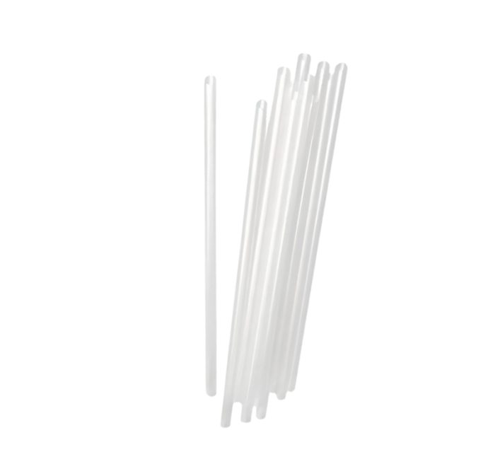 Slamke plastične l=190 mm d=6 mm prozirna 250 kom/pak