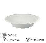 Tanjur BIO (sugarcanes) duboko 500 ml d=150 mm bijela 50 kom