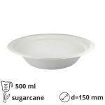 Tanjur BIO (sugarcanes) duboko 500 ml d=150 mm bijela 50 kom