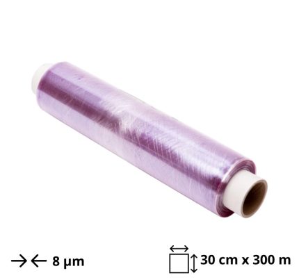 Folija prehrambena PVC 30 cm x300 m 8 μm